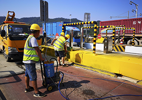 【广深惠州安全岛】的反光漆效果图